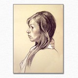 White Scarf
Charcoal on toned paper
